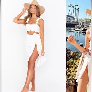 Kiran Sarong in White Linen